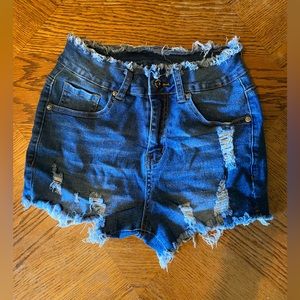 Ripped Jean shorts small